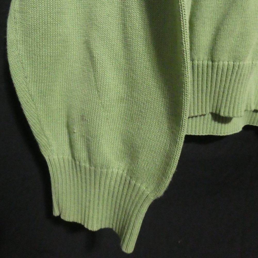 NAUTICA | medium | 100% Cotton | Green Knit Crewneck Sweater | EUC - Picture 8 of 16